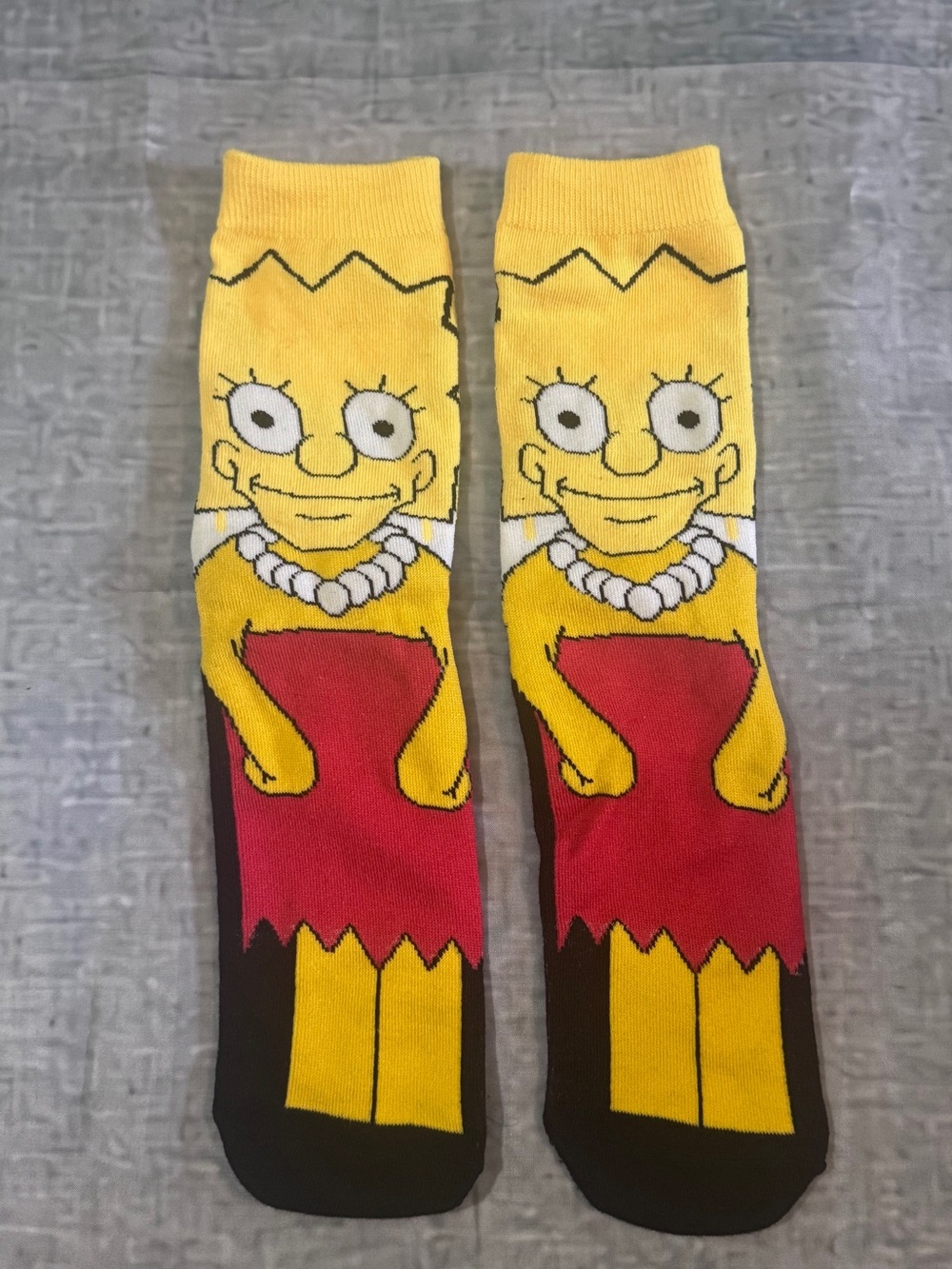 ❤️🌵 The Simpsons Yellow Cartoon Character‎ Socks. NWOT